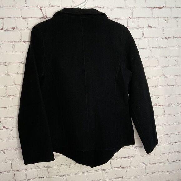 EILEEN FISHER Cardigan Small Petite SP‎ Women’s Open Blazer Draped Wool Cashmere - Picture 3 of 9